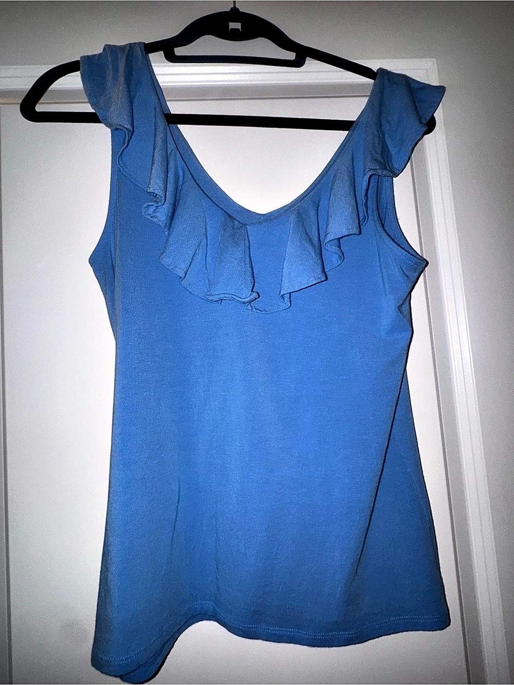 Lilly Pulitzer Ruffle Tank Top Blue XS